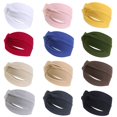 thumbnail image 1 of Banda para el cabello elástica de algodón de color caramelo con forma de cruz, diadema deportiva absorbente del sudor para yoga, pañuelo para la cabeza para mujer, 1 of 1