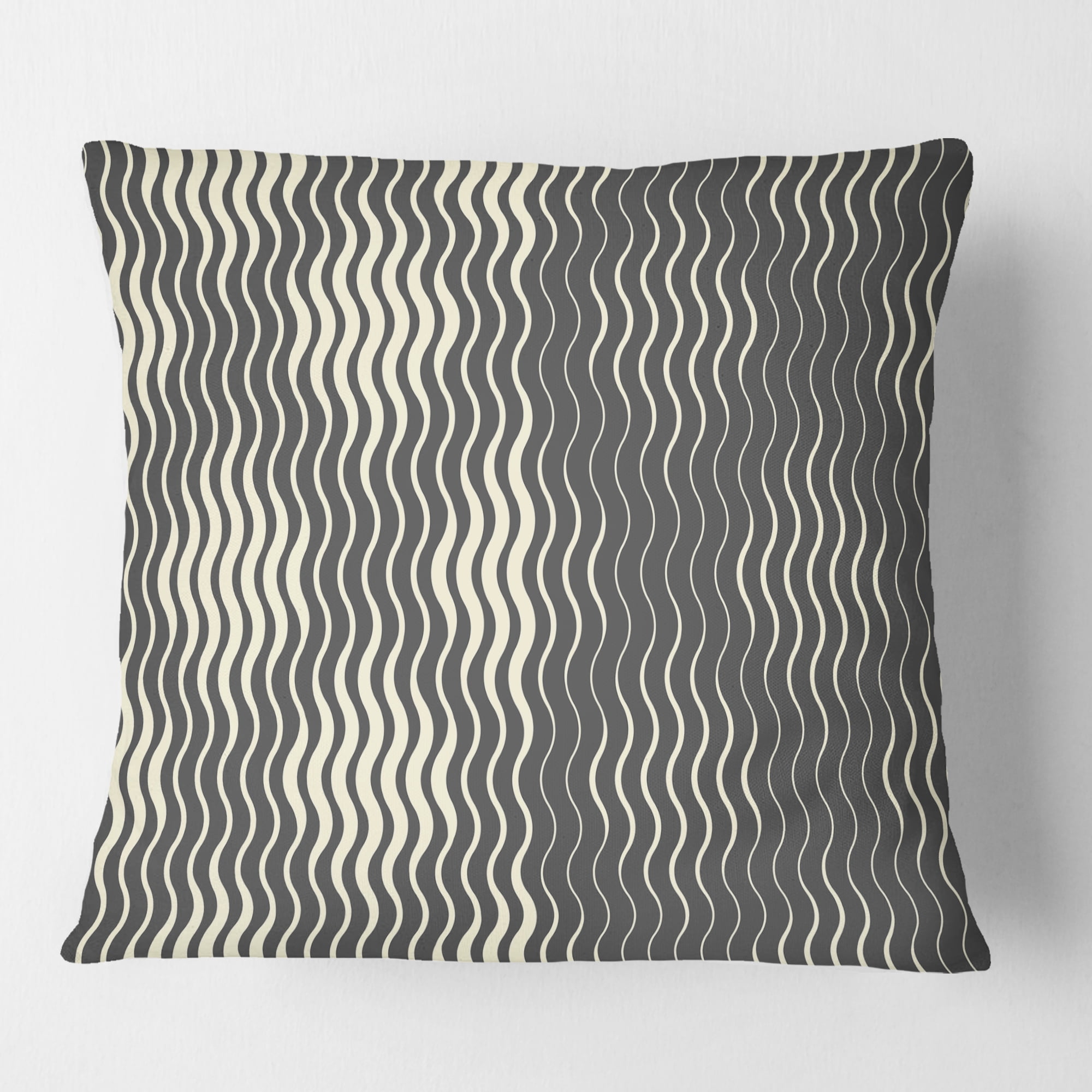 Designart Retro Geometrical Abstract Minimal Pattern V' Mid-Century Modern Throw Pillow - 18x18