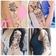 thumbnail image 2 of Pegatinas de tatuajes temporales para el cuerpo, brazo, maquillaje facial, tatuaje extraíble, corazón de amor, escorpión, flecha, pegatina con patrón de trébol de cuatro hojas, 2 of 4