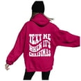 thumbnail image 2 of Text Me When It's Christmas Hoodies for Women Long Sleeve Y2K Graphic Hooded Sweatshirt with Pockets Pullover Tops, 2 of 8