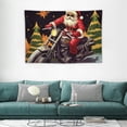 thumbnail image 2 of COMIO Santa Claus Riding Motorcycle Tapestry - Festive Home Decor Tapestries for Living Room and Bedroom Decor Santa Motorcycle Scene, 2 of 7