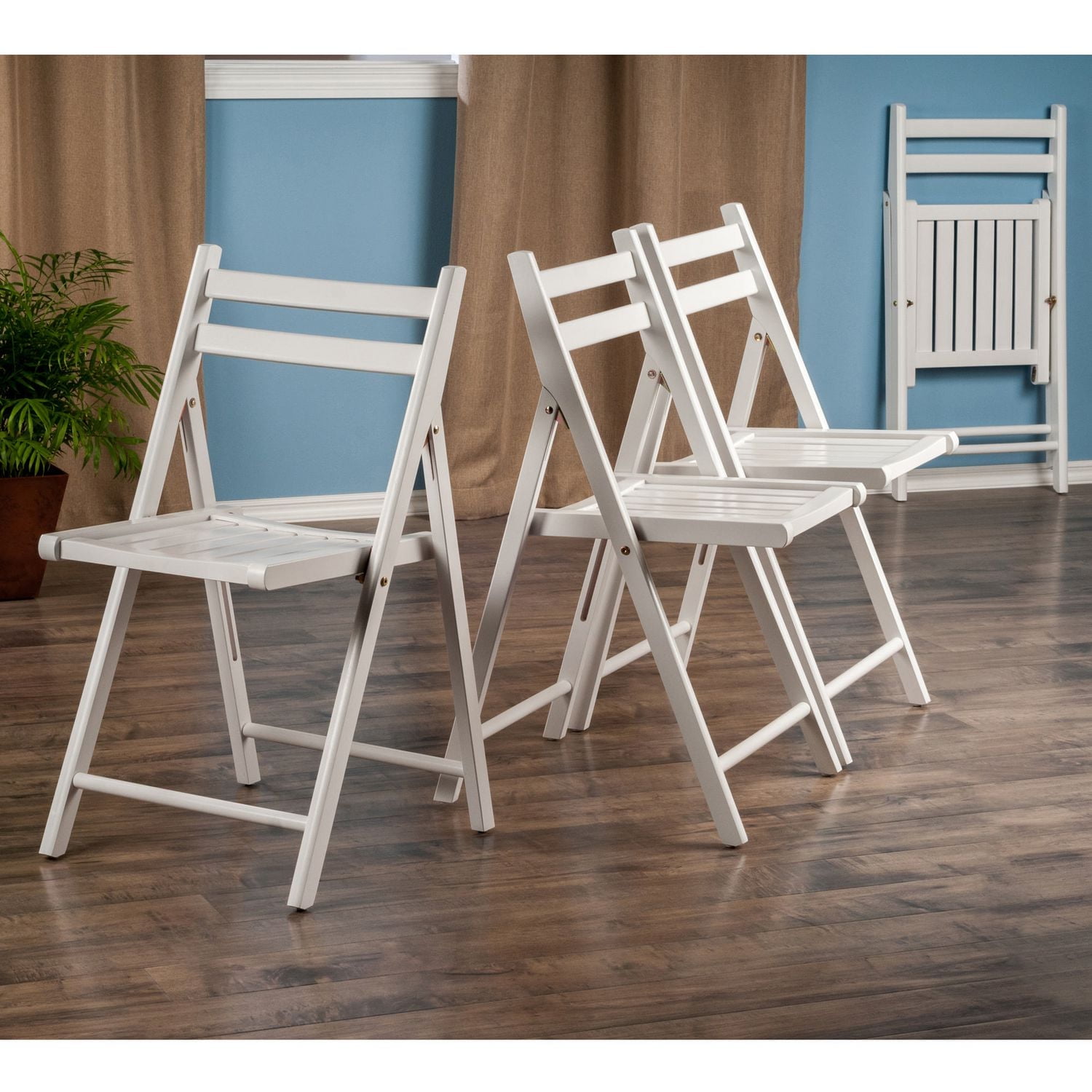 Ensemble de chaises pliantes Robin 4 pièces Blanc