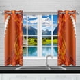 thumbnail image 2 of MKHERT American Football Ball in Fire Window Curtain Kitchen Curtain 26x39 inch,Two Piece, 2 of 2