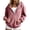 Pink, variant on Leopard Print Hoodies for Women Quarter Zip Drawstring Long Sleeve Pullover Relaxed Fit Casual Trendy Y2k Sweatshirts With Kangaroo Pocket