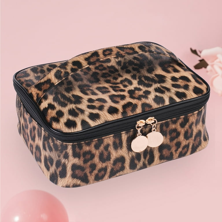  3 Pack Leopard Makeup Bag Travel Toiletry Bag Portable Cosmetic  Pouch Organizer with Small Brush Holders Gold Zipper Waterproof Storage Case  for Women and Girls : Beauty & Personal Care