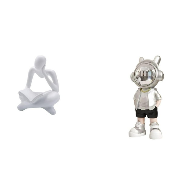 Figura abstracta de lector, figura humana, decoración de escritorio, estatua de hecha de resina, ideal para estantería de oficina, decoraci