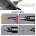 thumbnail image 3 of Glarks 320Pcs Metric Rivet Nuts Kit M3 M4 M5 M6 M8 M10 M12 Rivet Nuts Black Zinc Plated Carbon Steel Flat Head Rivnut Threaded Insert Rivet Nuts Asso, 3 of 7