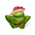 thumbnail image 5 of STPgoods Clara the Frog Handmade Ceramic Figurine 2.4x2.8" (6x7 cm) Hand-Painted Sculpture Home Decor Tabletop Ceramic Frog, Green and Red, 5 of 6