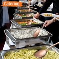 thumbnail image 4 of Large Copper Serving Utensils Set of 12, E-far Stainless Steel 9.8 Inch Serving Spoons Slotted Spoon, 9.9 Inch Serving Forks, 9.4 Inch Serving Tong for Buffet Catering, Mirror Finish & Dishwasher Safe, 4 of 7
