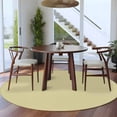 thumbnail image 4 of Yellow Solid Color Round Area Rugs Collection 6', Aesthetics Contemporary Luxury Non Slip Indoor Circular Throw Runner Rug Floor Mat Carpet for Living Room Dining Table Bedroom Nursery, 4 of 9