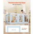 thumbnail image 2 of VEVOR Dog Whelping Box, 76x49x30 in Plastic Dog Whelping Pen for Large Sized Dogs,Waterproof Puppy Playpen with Transparent Windows & Door Lock,Easy to Clean,Durable Indoor Pet Dogs Cats Birth Kit, 2 of 9