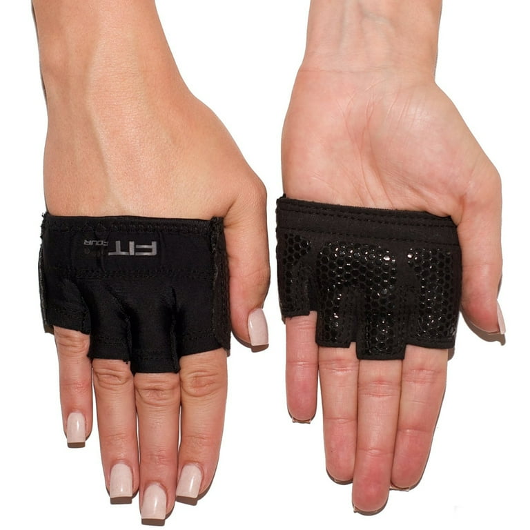fit four the gripper glove callus guard fitness gloves for wods weightlifting cross training athletes enhanced silicone grip palm black medium Walmart