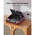 thumbnail image 4 of Gun Safe,Biometric Gun Safe for Pistols 3-Ways unlock Fingerprint Digital PIN Key Unlock with Voice,Lock box for Cloakroom living room Bedroom Nightstand and Car Burgundy Red, 4 of 13