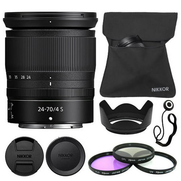 Nikon NIKKOR Z 24-70mm f/4 S Lens   Deluxe Accessory Kit WHITE BOX