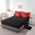 thumbnail image 5 of jejeloiu Happy Valentins'S Day 7-Piece Twin Bedding Sets,Cartoon Heart Print Bedding Comforter Set,Red White Sheet Sets For Girls,Super Cozy Room Decor Reversible, 5 of 8