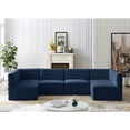 thumbnail image 2 of Meridian Furniture Quincy Navy Velvet Modular Sectional, 2 of 13