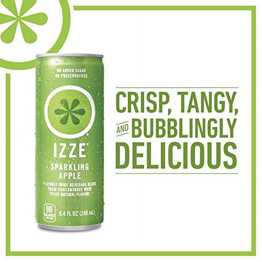 Izze Sparkling Juice, Apple, Multi, 8.4 Fl Oz (Pack of 24)