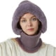 thumbnail image 2 of Gorro de invierno con capucha de vellón tejido para mujer, con máscara para cubrir el cuello y la cara, gorro de invierno grueso para ciclismo y esquí al aire libre, 2 of 5