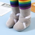 thumbnail image 5 of Ketyyh-chn99 Baby Cozy Fleece Booties Kids Shoes Baby Booties First Walkers Cozy Shoes Warm Knit Soft Booties for Toddler Boy Girl Grey,5, 5 of 5