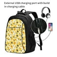 thumbnail image 2 of Yiaed Blue Floral Sunflower Print Laptop Backpack,Business Travel Durable Laptops Backpack with USB Charging Port,Water Resistant College Computer Bag, 2 of 5