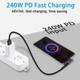 thumbnail image 4 of USB C Female to USB C Male Connector PD 240W 8K 60HZ 40Gbps USB4.0 C Right Angle Adapter for Mobile Phone Tablet Laptop, 4 of 9