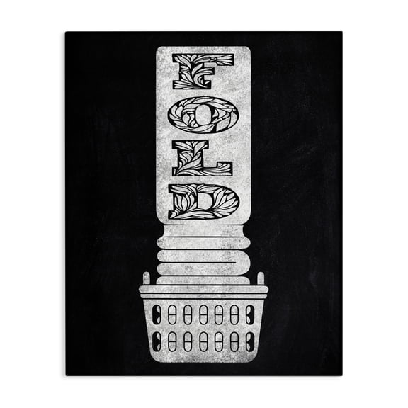 Laundry Fold Ornate Letters Canvas Wall Art, design by Marcus Prime