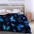 thumbnail image 4 of Manta wowpull Butterfly de franela azul 125x100 cm, 4 of 7