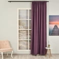 thumbnail image 2 of 3S Brother's Home Decorative Purple Curtains Extra Long Luxury Colors Linen Look Custom Made 5-25 Feet Made in Turkey Hang Back Tab ( 1 Panel ) Home Décor -(52"Wx288"L), 2 of 6