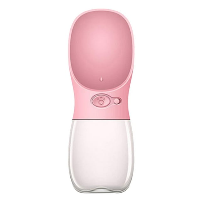 Botella para mascotas Sunnimix Alimentador portátil 350ml rosa