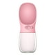 thumbnail image 1 of Botella de viaje portátil para mascotas, bebedero para perros, vasos para exteriores, 350 ml/550 ml 350ml rosa, 1 of 9