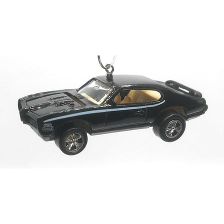 Christmas Ornament for 1969 Pontiac GTO Judge Black White Stripe