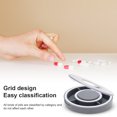 thumbnail image 3 of Redempat Round Pills Box Plastic Organizer Travel Control Vitamin Case Container Tablets Holder Stainless Slicer Supplement Gray 1Set, 3 of 6