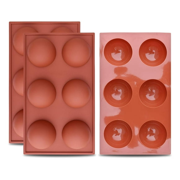 3 Packs 6-Cavity Semi Sphere Silicone Mold for Making Chocolate Bomb