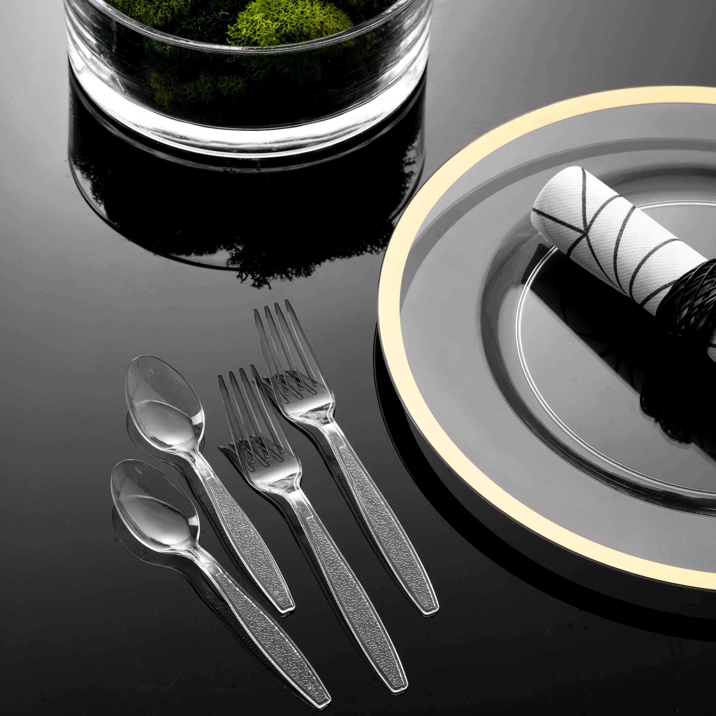 JoyServe Clear Plastic Cutlery Set, Bulk 1440 Count photo 6