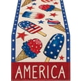 thumbnail image 2 of Uklsqma Independence Day Patriotic Table Runner, Multicolor Linen Table Linen Decor, 183 x 33 cm, Light Stain Resistant, for Dining Table Home Decor, 2 of 6