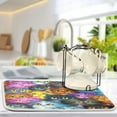 thumbnail image 5 of FREEAMG Dish Drying Mat Funny Cats Colorful Absorbent Dry Mats for Dishes Draining Pad for Kitchen Countertop 16" x 18", 5 of 7