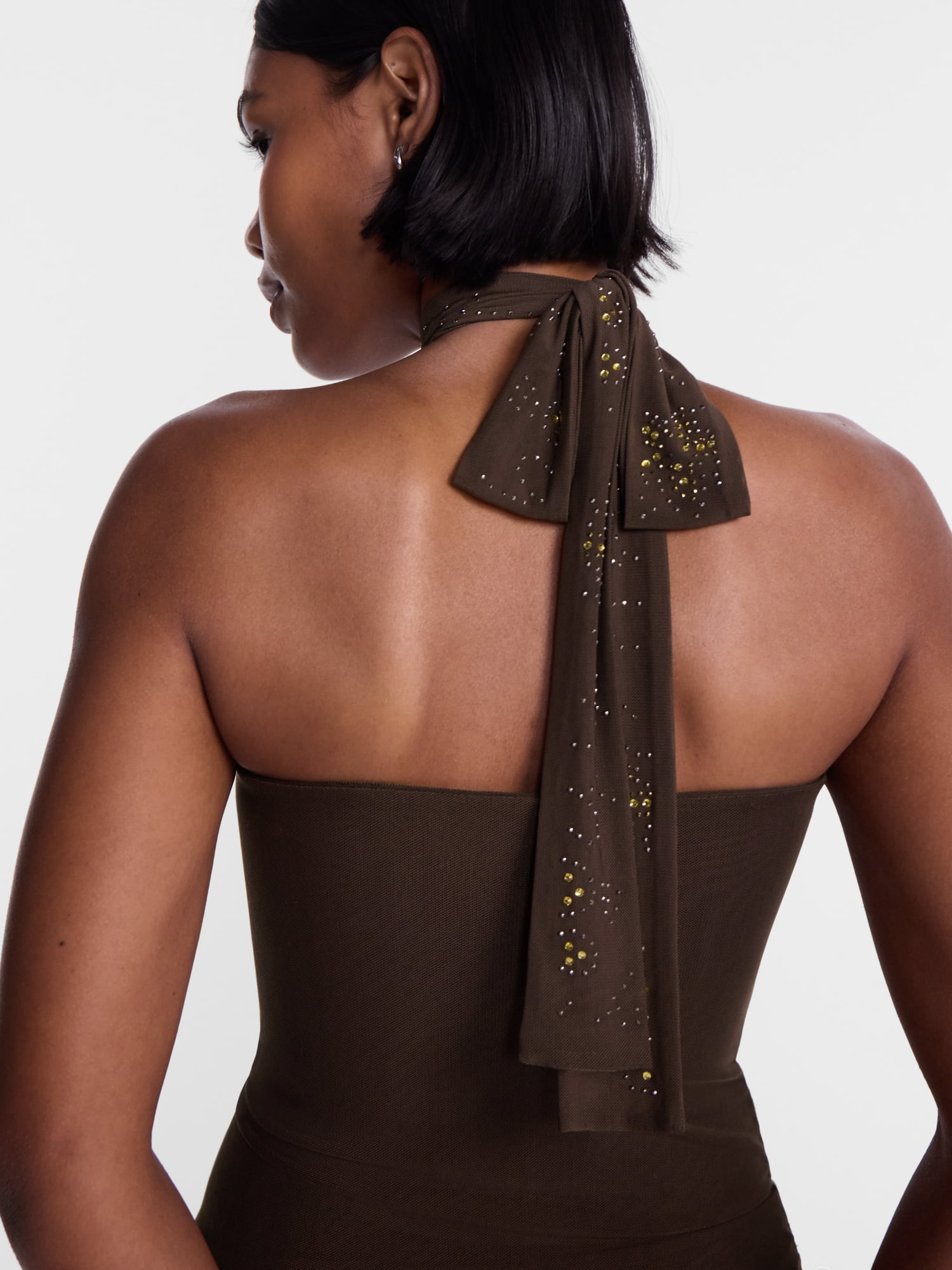 No Boundaries Embellished Tube Top with Scarf, Women’s XXS-XXL