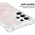 thumbnail image 4 of Slim Fit Phone Case for Samsung Galaxy S22 Ultra, Glitter Liquid Quicksand Effect Silicone Soft TPU Case with Camera Lens and Screen Protection for Galaxy S22 Ultra,LSWT Pink, 4 of 15