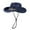 Blue, variant on Beach Sun Straw Hats for Women, UPF 50+ Wide Brim Summer Straw Hat Packable Roll up Cap