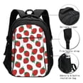 thumbnail image 2 of Hirioo Hand Drawn Strawberry for Travel Laptop Backpack with USB Charging Port for Men and Women, 2 of 7