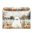thumbnail image 7 of Yayeee Collapsible Cube Storage Bin with Lid Fabric Closet Decorative Basket with Handles, Halloween Pumpkin Field, 7 of 7