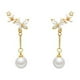 thumbnail image 1 of Aguja de plata de cristal de la flor de la perla de la borla Pendientes Mujer Temperamento Luz Pendientes Stud, 1 of 7