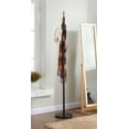 thumbnail image 2 of WHI Tenley Transitional Metal/Solid Wood Coat Rack in Black/Natural, 2 of 4