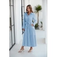 thumbnail image 4 of NAYAOTO Women's Maxi Shirt Dress - 2026 Long Sleeve Button Casual Fall A-line Work Tiered Dresses with Belt and Pockets, 4 of 8