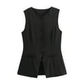 thumbnail image 3 of Trendy Plus Size Women's Summer Business Casual Vest Tops Sleeveless Button Down Fashionable Styles 2025 Dressy Attire, 3 of 3