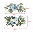 thumbnail image 4 of 2 piezas de rosas artificiales para decoración de pared, arco de boda realista Azul, 4 of 9