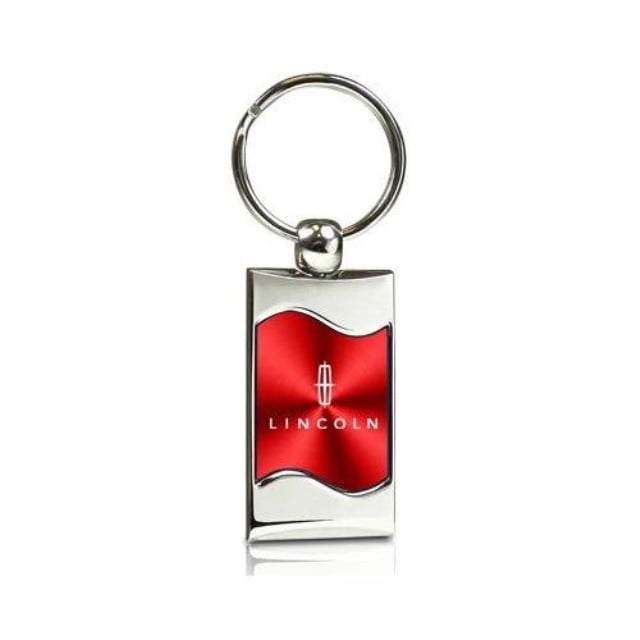 Red Aluminum Metal Oval Acura Logo Key Chain Fob Chrome Ring