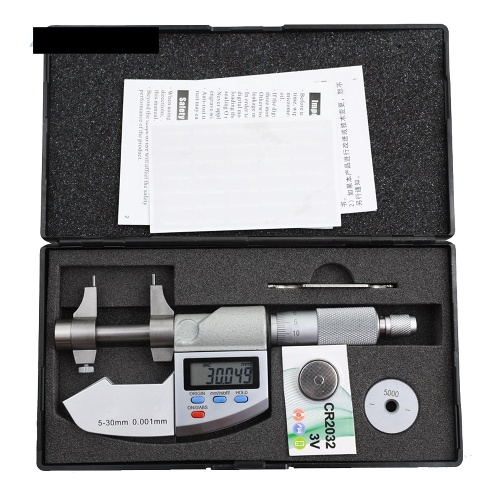 IP65 Waterproof Digital Micrometer Caliper 5-30/25-50mm 0.001mm Electronic Digital Micrometer Caliper Measuring Gauge Tools ,Precision Measuring