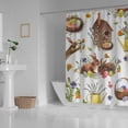 thumbnail image 3 of Coolnut Bath Shower Curtain Liners 72"x72", Happy Easter Birdhouse Eggs Flowers Polyester Waterproof with 12 Curtain Hooks Bathroom Accessories Decoration, 3 of 6