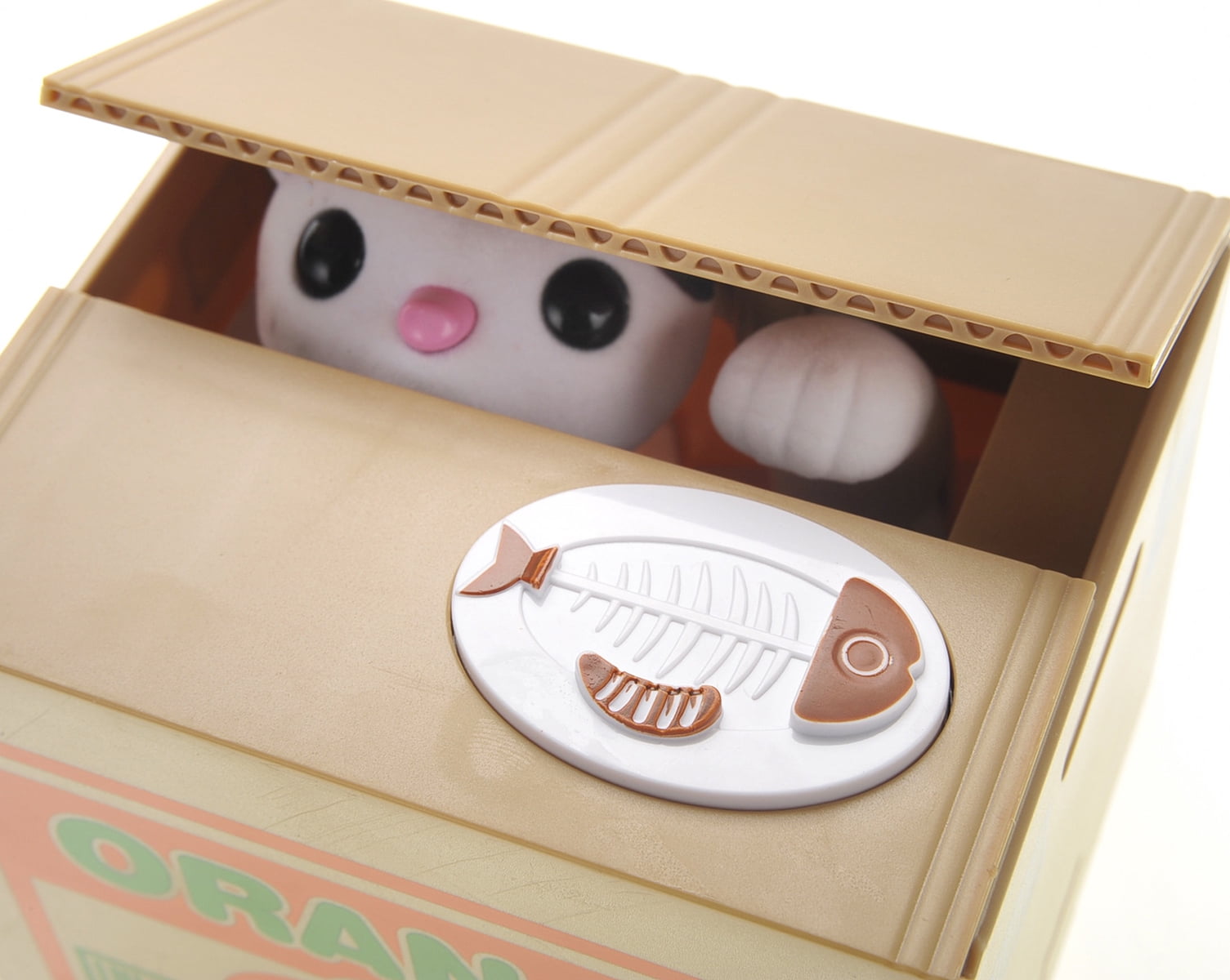 PennyPincher Orange Kitty Cat Paw Got Your Coin Piggy Bank